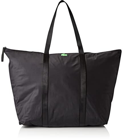 Lacoste Damen NF3816YA Einkaufstasche Frau, Noir Vert Fluo
