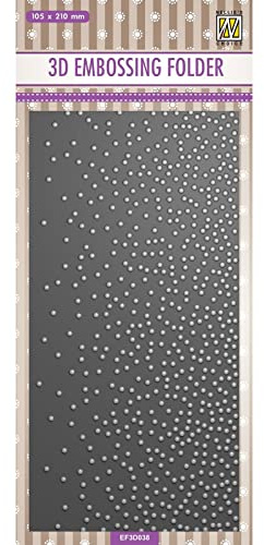 Nellie's Choice 3D Embossing Folder-Snow 4.1 x 8.3-Card Making Supplies for Journaling, Scrapbooking and Paper Crafts, Gray, 105x210mm