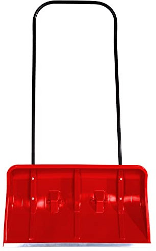 Ondis24 Stabiler XXL Schneeschieber mit Rollen und aufgepresster Alukante, ca. 80 cm breite Schiebefläche für schnelle Schneeberäumung