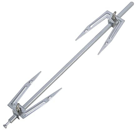 Juliyeh Silver Air Fryer Fork Metal Roast Chicken Fork Meat Spit Rods Grilled for Home Camping Picnic Outdoor and Indoor