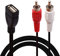 Tomost Câble USB vers RCA, USB A 2.0 femelle vers 2 prises RCA mâles, répartiteur en Y audio, vidéo, AV (1,5 m)