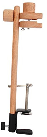 F Fityle Stickrahmen aus Buche Natur, verstellbar, freihändig, Hoop-Halter, ständer aus Holz für Kunsthandwerk, Näharbeiten