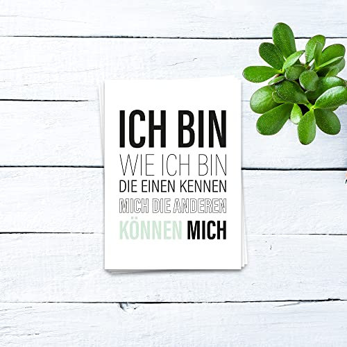 Ulrike Wathling Postkarte Ich bin, wie ich bin. Die einen kennen mich, die anderen können mich | Sprüchekarten, lustige Karten, witzige Karten, Funcard