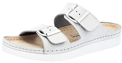 Verica – Schlichte Pantolette von Berkemann mit Zwei verstellbaren Schnallen Bequeme Sandalette, Sandale mit Fußbett