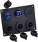 GIDREN Panneau étanche Multifonction 6 en 1, avec Prise de Courant 12 V, Chargeur Double Prise USB, voltmètre à LED Bleue, Interrupteur à Bascule Lumineux