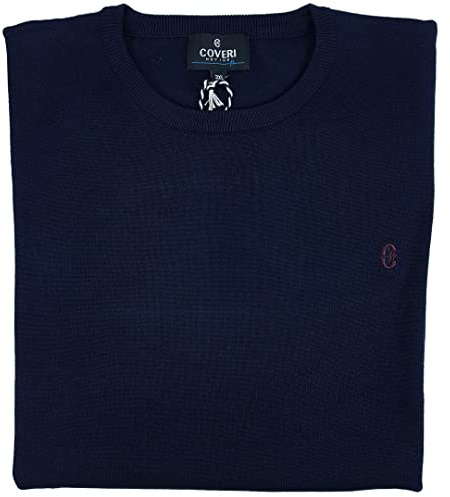 Coveri Maglia Maglione Pullover Uomo Slim Fit Girocollo Colorato M L XL XXL