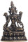 Fox Kleine grüne Bronze -Statue von Tara, ca. 5,5 cm hohe Tischtoper -Tantric Buddha -Statue Crafts 1PCS