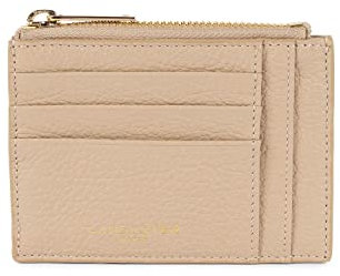 Lancaster | Dune - Porte-Cartes Cuir de Vachette Grainé Beige foncé