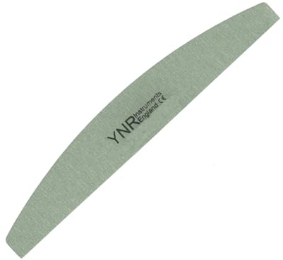 YNR Professional Nail Files Double Sided Emery Board(180/240 Grit) Nail Styling Tools Half Moon/Curved/Diamond Buffer Pet Grooming Tools (1 Pcs)