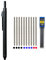 New Technology Schwerkraft-Sensor, 4-in-1 Kugelschreiber, Metall, Multifunktionsstift, 3 Farben, Kugelschreibermine und Bleistiftmine (schwarz)