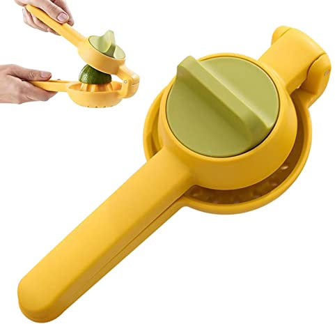Anloximt Lemon Squeezer Press, 9.05x3.35in Handheld Lemon Juicer, Manual Fruit Mexican Elbow, Manual Press Squeezer For Lemon, Orange, Citrus, Extracting The Most Juice Possible, Yellow