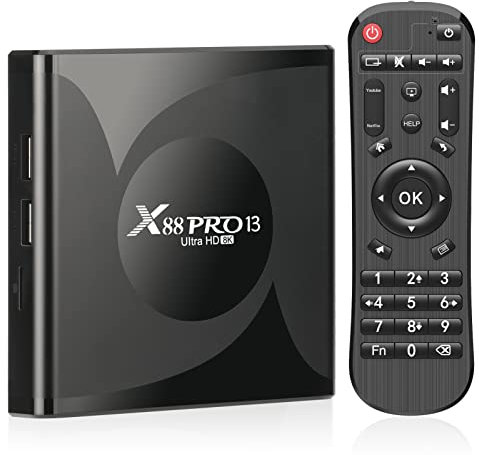 Android 13.0 TV Box, 4GB RAM 32GB ROM Android Box 8K RK3528 Quad-Core 64bit Corter-A53 CPU Mali-450 MP2 GPU Supports 3D H.265 2.4/5.0GHz WiFi6 10/100M LAN Enternet BT 5.0 Smart Box