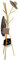 IOTXY Bodenständig Flur Kleiderständer Baum - Gold 180cm hoher Kleiderbügel mit Ablage und 9 Haken für Handtaschen-Jacken-Schal-Halter, Freestanding Metal Coat Rack Tree, Gold