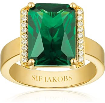 Sif Jakobs Jewellery Damen-Damenring 925er Silber Farbstein 56 Grün 32027161
