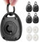 Custodia per portachiavi AirTag, impermeabile IPX8, ultra compatta, portatile, per zaino, chiavi, bagagli, confezione da 4, colore: nero