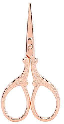 Retro-Schere Kreuzstich-Zubehör Nadelschere Vintage-Schere Stoff-Zubehör (Roségold)