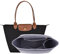 D.DUO Organisateur De Sac à Manches Longues, Accessoire De Portefeuille, Pour L champ Organisateur De Sac à Main(Gris, L(long poignée))