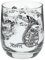 Glas mit Instrumenten und musikalischen Motiven, schwarzer Druck (Horn), 200 ml