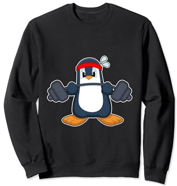 Pinguin Bodybuilder Langhantel Bodybuilding Sweatshirt
