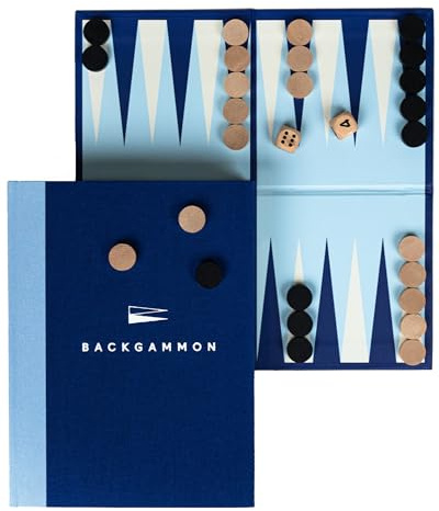 Luckies Brettspiele in Buchform, Backgammon-Brettspiel in einem Buch, Bücherregal-Spiele, Couchtisch-Dekoration und Heimdekor-Zubehör, Wohnzimmer, Geschenke für Väter, Geburtstags- und