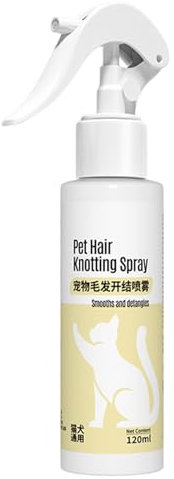 Entwirrungsspray für Hunde, Entwirrungsspray ohne Spülung, 120 ml, Entwirrungsspray für Hunde, Entwirrungsspray für Hunde, Nebelspray zum Bürsten ohne Waschen