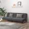 Homgoday Schlafsofa 2-Sitzer Sofa mit Schlaffunktion Bettsofa Klappsofa Bettcouch Sofa Couch mit Verstellbarer Rückenlehne Loungesofa fürs Wohnzimmer Schlafzimmer Dunkelgrau Samt