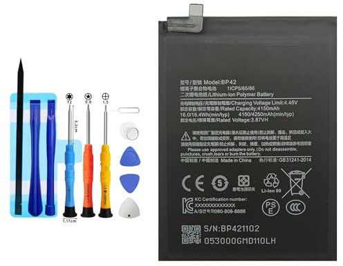 Vvuilsty BP42 Ersatzakku für Xiaomi Mi 11 Lite,wiederaufladbare 0-Zyklen-Batterie kompatibel mit Xiaomi Mi 11 Lite mit Reparaturwerkzeug-Kits