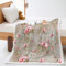 Kuscheldecke Vintage Rose Print Kuscheldecke Flauschig Flanell Lammwolle Fleecedecke Doppelseitiges Design Felldecke Weich Decke Pflegeleicht Decken Flauschige Blanket Wohndecke 80x150cm