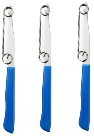 Schnell Schneide Messer, 3-in-1-Multifunktions-Obstmesser mit Verstellbarer Feder, Schnellschneidemesser, Schneidemesser, Zaubermesser, Obstschälmesser, leicht zu reinigender Gemüseschneider (3PC)