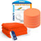 8er Sparpack Craft-Equip PRO RO Polierschwamm Polierpad mit Klettverschluss Made IN EU (8er Sparpack 150mm RO Polierschwamm ONE-Step ORANGE + Microfasertücher)