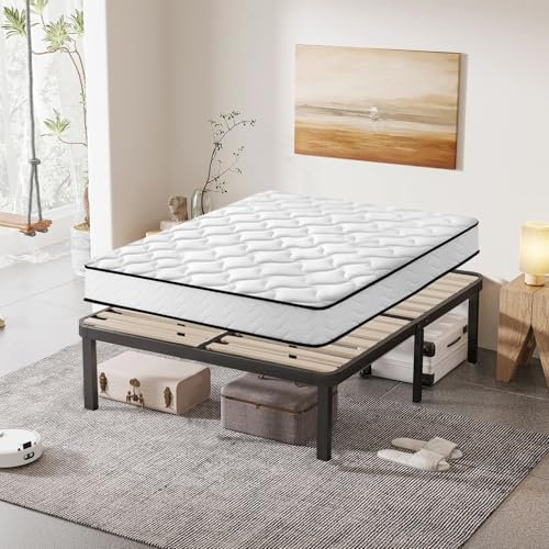 Luxirest Ensemble Matelas 140x190 avec Sommier - 16 cm d'Épaisseur