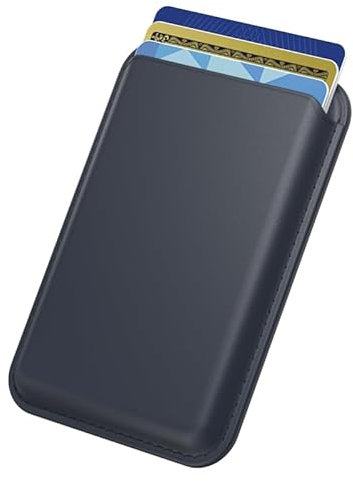 YLK Portafoglio Magnetico Compatibile con MagSafe per iPhone 16/15/14/13/12 Pro/Max/Plus/Mini, Porta Carte in PU, RFID Card Holder con Mag-Safe Magnete (Blu scuro)