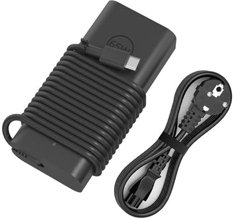 Adaptateur USB C 65W/45W pour Dell XPS 13, Chromebook 11 3000, Latitude séries 5000/7000, Inspiron 7590 7490 7415 7300 5310 5410 5481 5482 5582 13 5310 5320 2-en-1 avec câble d'alimentation
