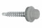 Trapezblechschrauben Bohrschrauben mit EPDM Dichtscheibe für Holzunterkonstruktionen - Blechbohrschraube für Holzuntergrund (RAL9006 - Weißaluminium, 4,8 х 35 mm (250 Stück))