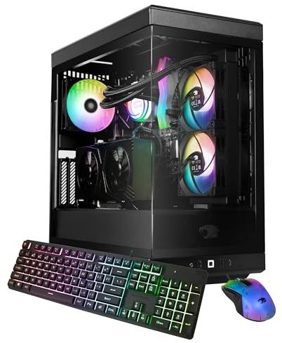 iBUYPOWER Y40BA7N57T01 - Computer desktop AMD Ryzen 7 7800X3D, CPU NVIDIA GeForce RTX 5070Ti 16 GB, 32 GB DDR5 RGB 5200 MHz RAM, SSD NVMe da 2 TB, Windows 11 Home, tastiera, mouse