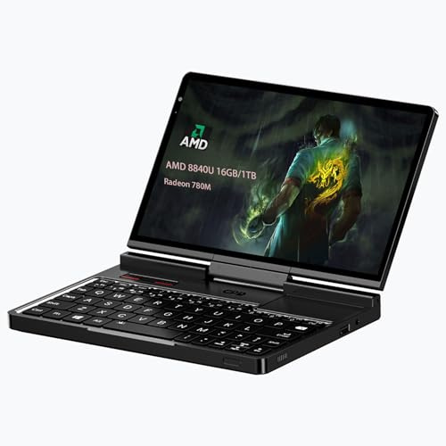 GPD Pocket 4 Mini laptop 8.8 Touch Screen Alluminio Shell UMPC Win 11 Home OS AMD Ryzen 7 8840U 16GB/1TB (ambra nero)