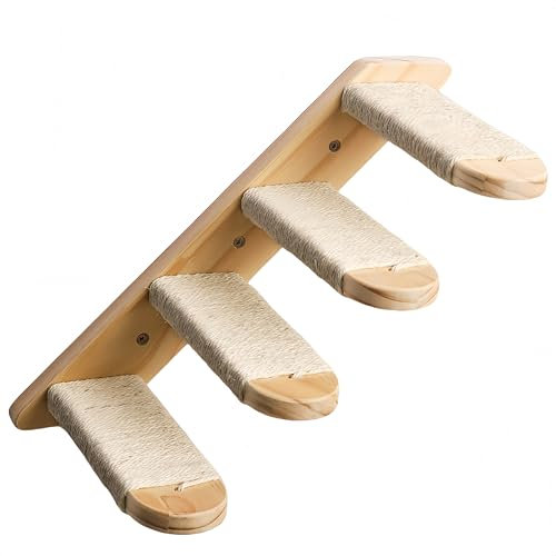 HJYDGJ Gato de pared para gatos, muebles de pared, tablas de gatos para la pared, para gatos, paredes de escalada, escaleras para gatos, escalera para gatos, balcón, elementos de pared, cuatro estacas