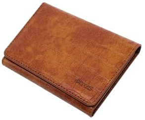 Techmade Etres Smart Wallet – Flaches RFID-Kartenetui mit geometrischem Design • Squared Edition für Herren • Minimalistisches Portemonnaie mit Kartenschutz (Orange)