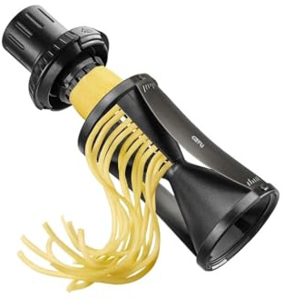 GEFU Spiralschneider SPIRELLI 2.0 - Gemüsenudelschneider für Zoodles | Zucchini Spaghetti & Julienne Schneider - Edelstahlklingen mit 2 Schnittgrößen - Set inkl. Reinigungsbürste & Halter