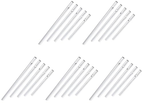 DOITOOL 25 Pezzi Campanelli Eolici in Alluminio Tubo da 6mm e Lunghezze da 7 a 11,5cm, Kit per Fai da Te 5 Combinazioni, Facile da Appendere per Decorazioni Casa
