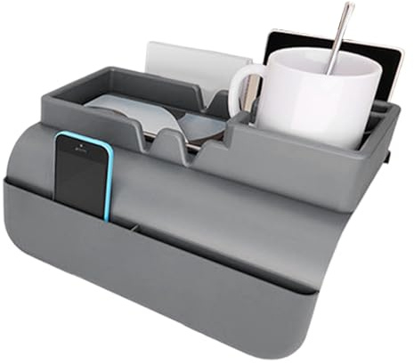 Tiajingzi Couch Getränkehalter,rutschfeste Silikon Organizer mit Seitentasche,Tisch Für Die Armlehne Der Couch | Für Fernseher, Sofa, Schreibtisch, Auto, Reisen, Laptop, Stuhl, Telefon Und Bett