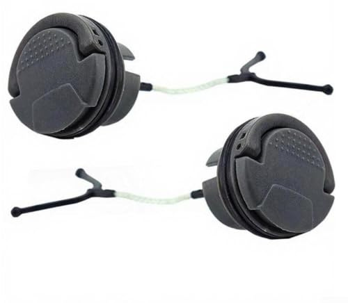 Two Unit Fuel Cap and Oil Cover Kit for 130 135 435 440 445 450 455 460 Chainsaw Devices with Leak Proof Seal