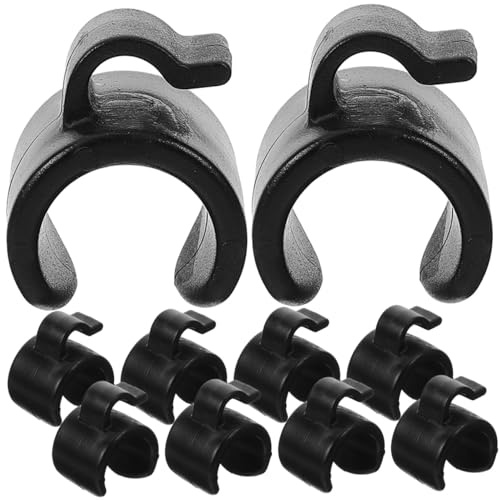 ULTECHNOVO 20pcs Pole Mount Cable Clip Mic Stand Cable Clip Plastic Wire Diameter 25mm Easy to Dismantle for Travel Recording