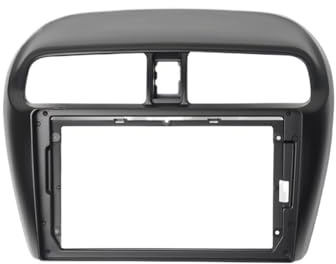 Convient pour Mitsubishi Mirage 2012-2018 Panneau de façade d'autoradio Cadre adapté à l'écran de l'unité Principale du Tableau de Bord 2Din 9 Pouces(Only Frame)