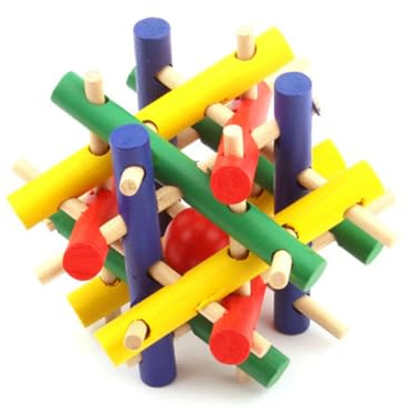 BELLIFFY Beißspielzeug Fördert für Nymphensittiche Holz und Papageien Papageienspielzeug Spaß und Bewegung Beißfestes Kletterspielzeug Tierbedarf für Vögel