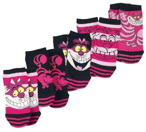 Alice Au Pays Des Merveilles Cheshire Cat Femme Chaussettes rose/noir EU 35-38