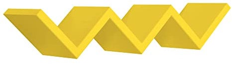 MODULARREDO | SAETTA Mensola da Muro, Mensola Cameretta, Mensola da Parete, 57x11 p15.5 cm, Giallo Canarino - Made in Italy
