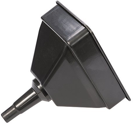 Loops 255mm x 165mm Rectangle Funnel -Metal Mesh Filter & Tapered Spout- Holds Up-Ended Oil Bottles & Fuel Containers - Venting Ribs - Engine Coolant Liquid Bottle - Controlled Screen Wash Applicator
