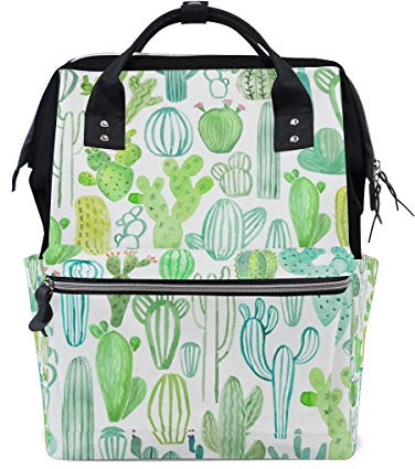 Montoj Wasserfarben-Rucksack aus Segeltuch, verschiedene Kaktus-Designs