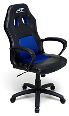 SGP Gaming Station My_Office Sillón Racing, Piel Sintética, Azul, M